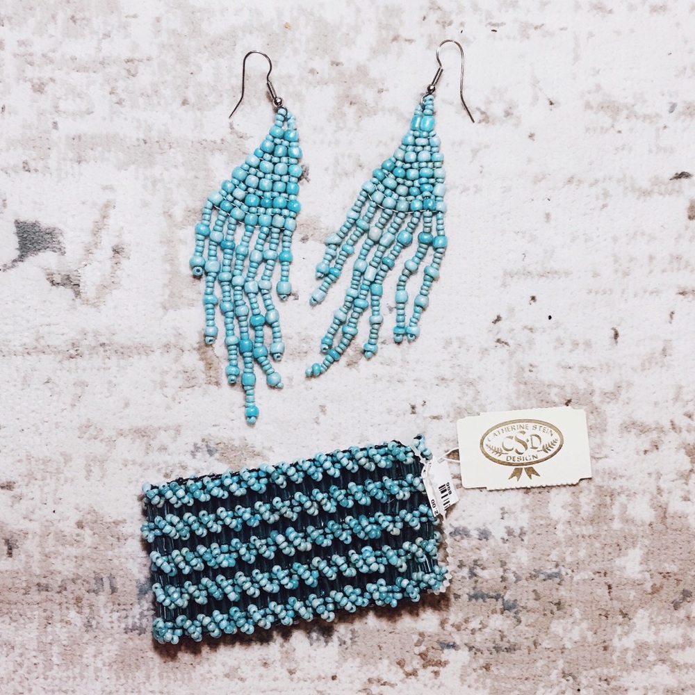 Aqua Bracelet & Earring Set 🌊